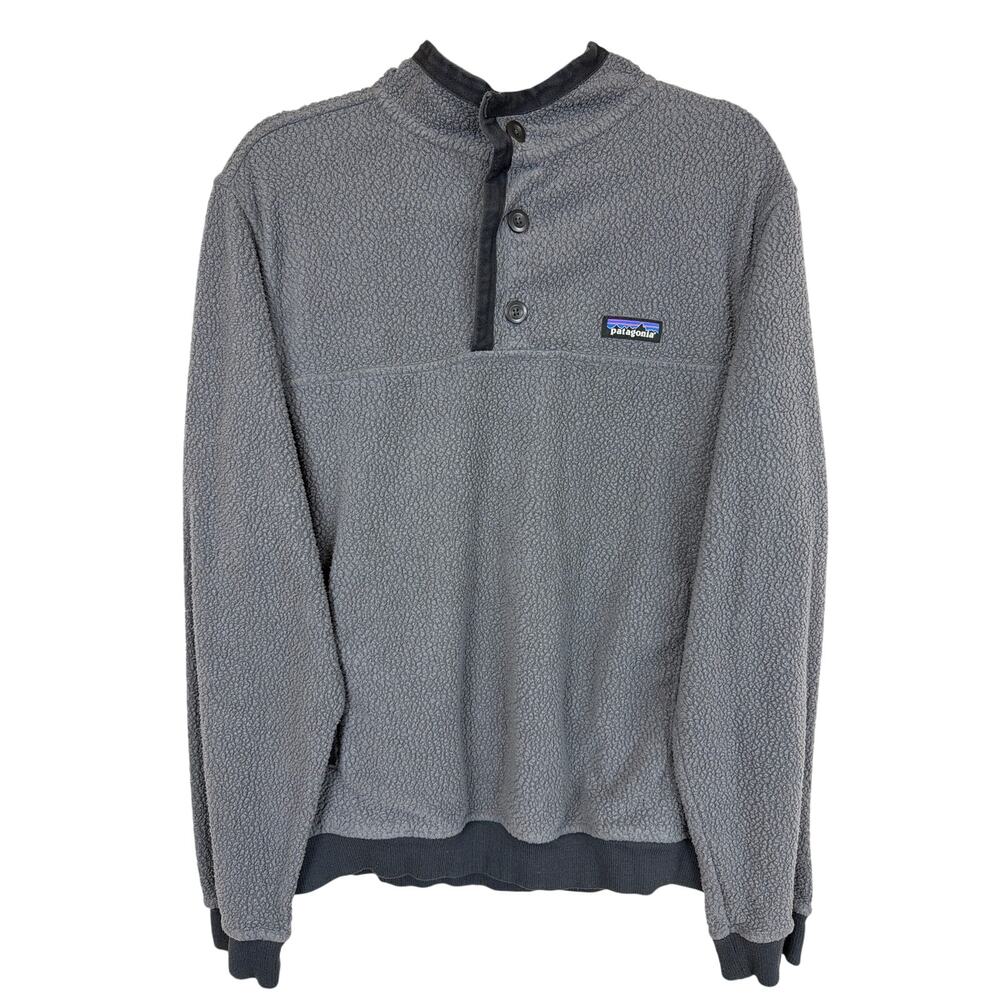 Patagonia Gray Fleece Synchilla Snap T Pullover Jacket Medium El Salvador